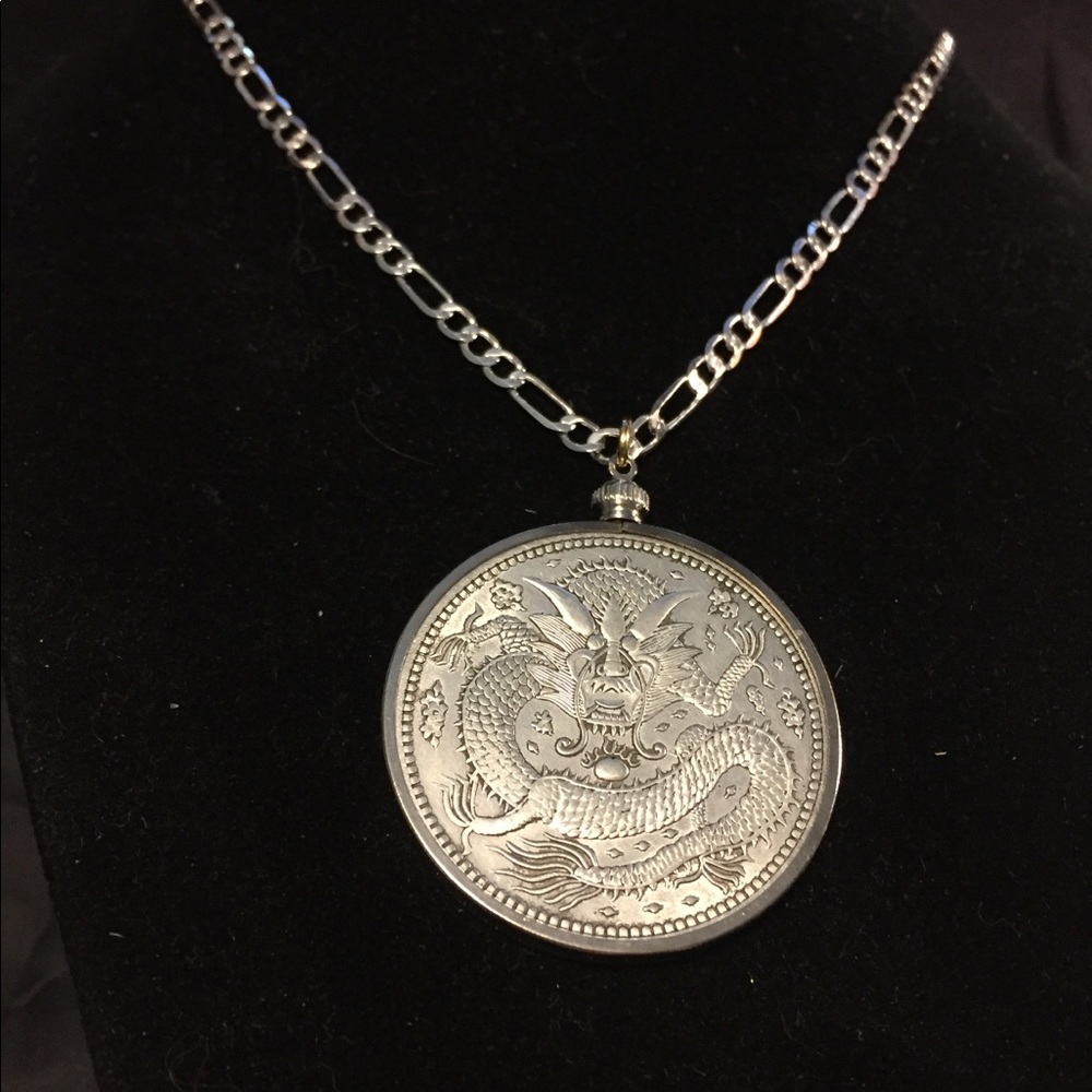 Chinese dragon pendant on Sterling necklace